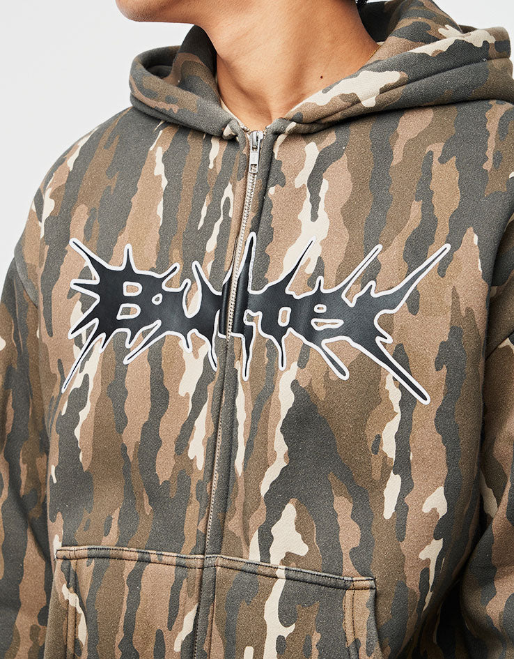Butter Goods Nail Logo Zip-Thru Hoodie - Frog Camo