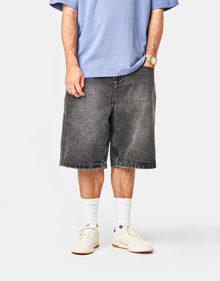 Butter Goods Drummer Baggy Denim Shorts - Shorts Streaky Black