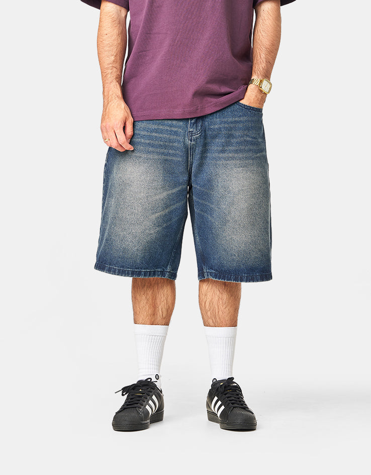 Butter Goods Baggy Denim Shorts - Vintage Indigo Wash