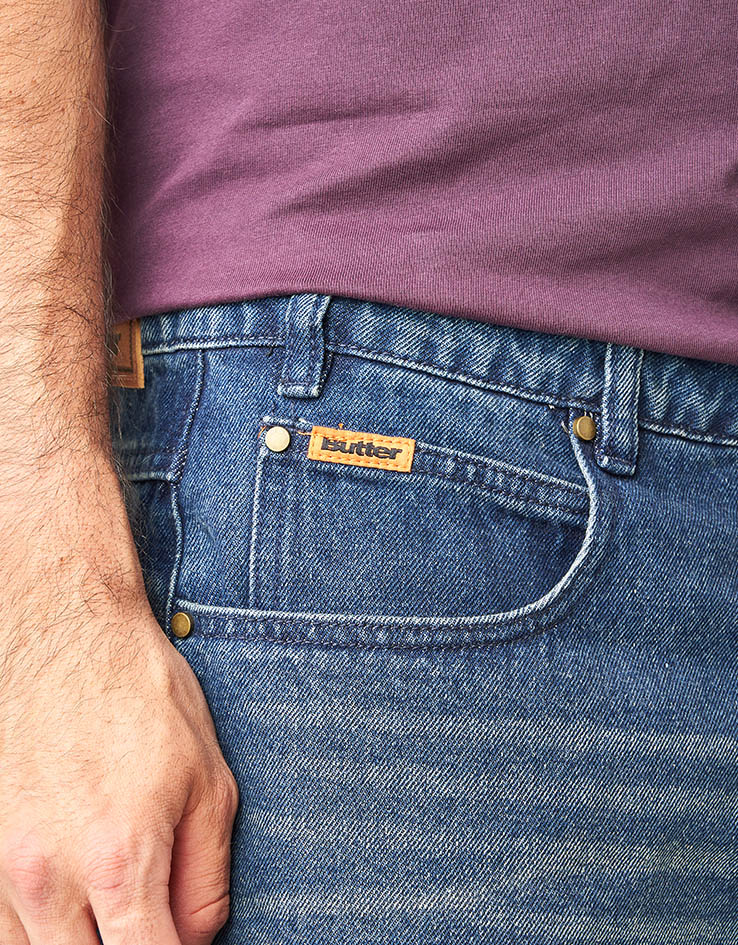 Butter Goods Baggy Denim Shorts - Vintage Indigo Wash