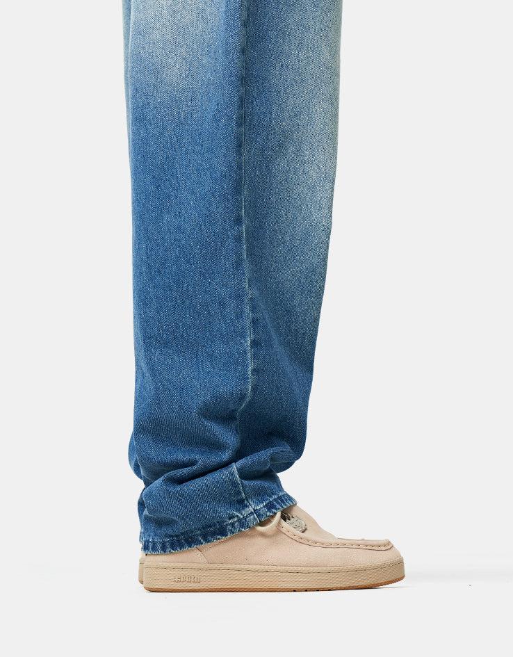 Butter Goods Drummer Baggy Denim Jeans - Stone Wash Blue