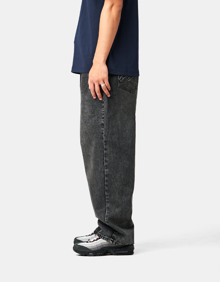 Butter Goods Drummer Baggy Denim Jeans - Streaky Black