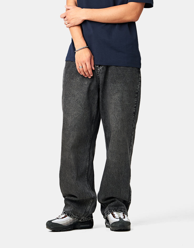 Butter Goods Drummer Baggy Denim Jeans - Streaky Black