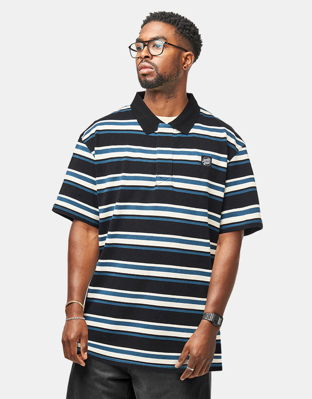 Santa Cruz Cera S/S Polo Shirt - Black/Dark Teal