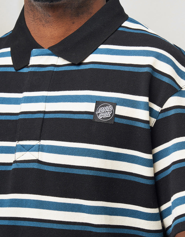 Santa Cruz Cera S/S Polo Shirt - Black/Dark Teal