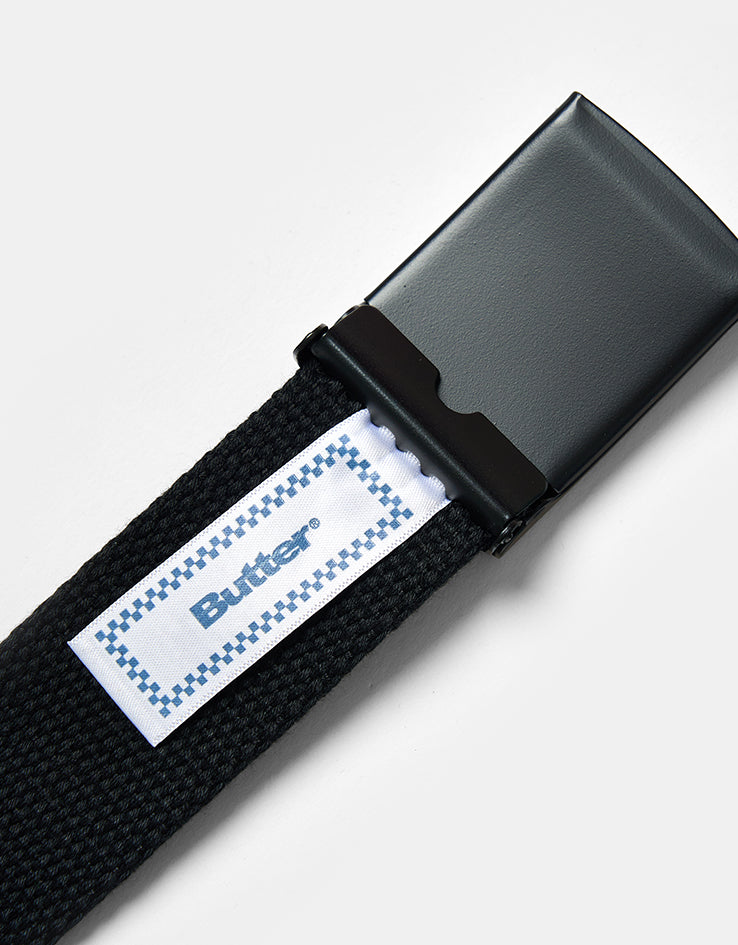 Butter Goods Logo Woven Web Belt - Black
