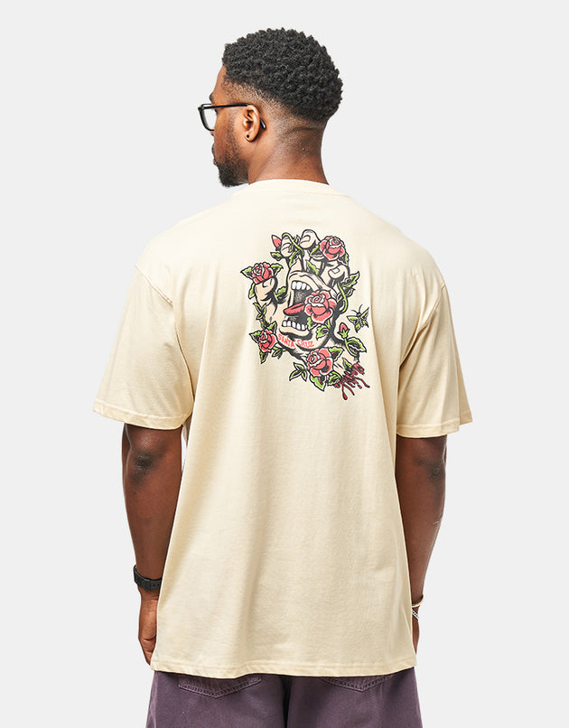 Santa Cruz EXCLUSIVE Screaming Rose Flash T-Shirt - Blonde Wood
