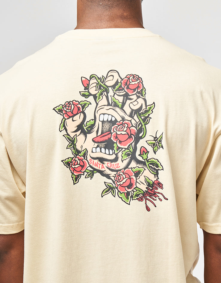 Santa Cruz EXCLUSIVE Screaming Rose Flash T-Shirt - Blonde Wood