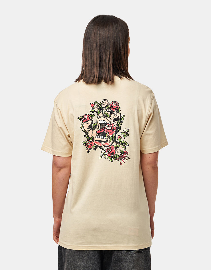 Santa Cruz EXCLUSIVE Screaming Rose Flash T-Shirt - Blonde Wood