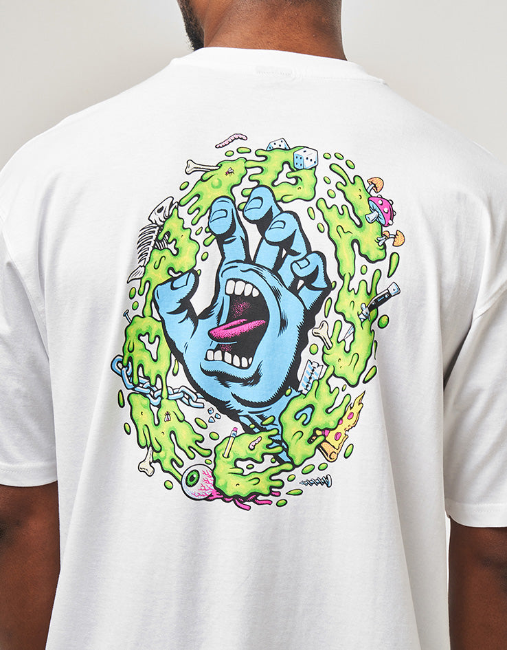 Santa Cruz EXCLUSIVE Slime Scream T-Shirt - White