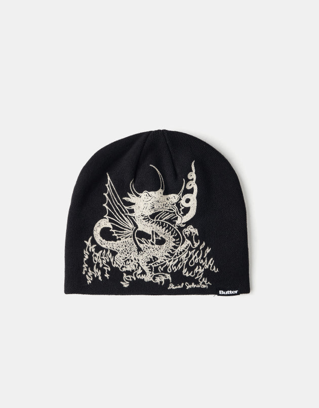 Butter x Daniel Johnston Dragon Skully Beanie - Black