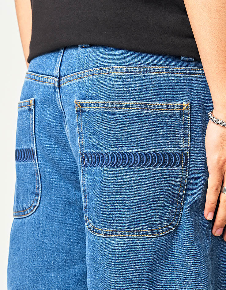 Spitfire Bighead Fill Denim Shorts - Medium Stone Wash