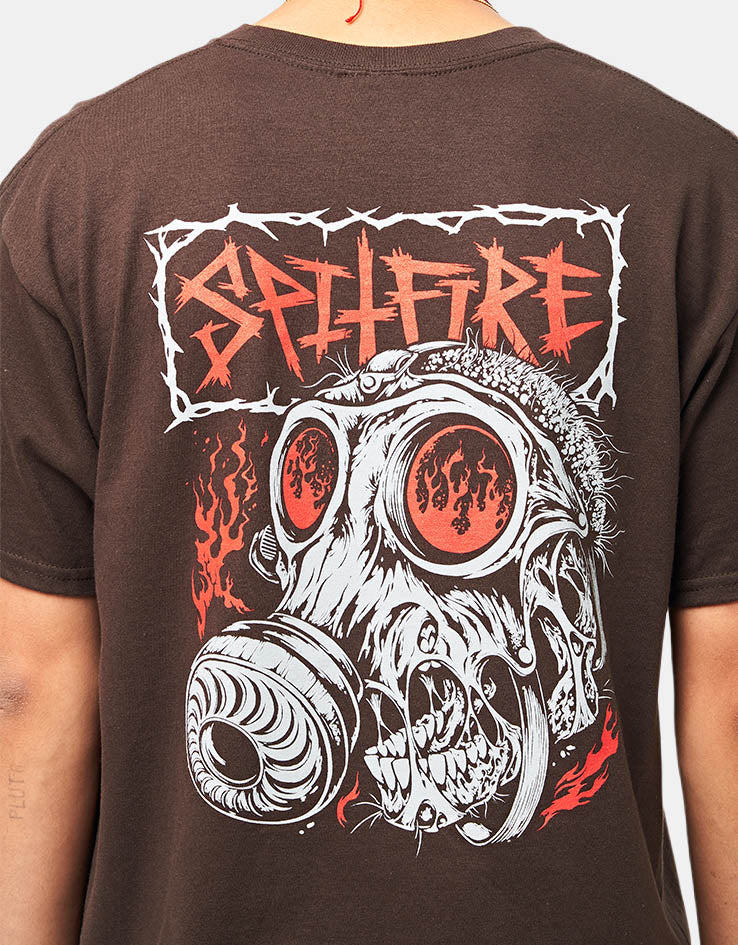 Spitfire Gas Mask T-Shirt - Dark Chocolate/Multi