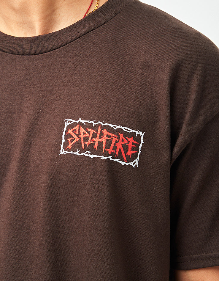 Spitfire Gas Mask T-Shirt - Dark Chocolate/Multi