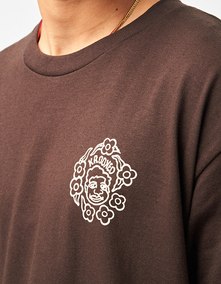 Krooked MG T-Shirt - Dark Chocolate/Cream/Multi