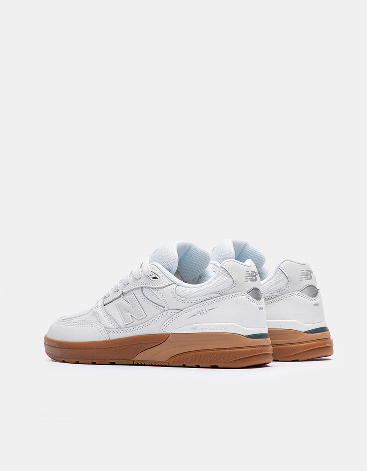 New Balance Numeric 933 Andrew Reynolds Skate Shoes - White/Gum