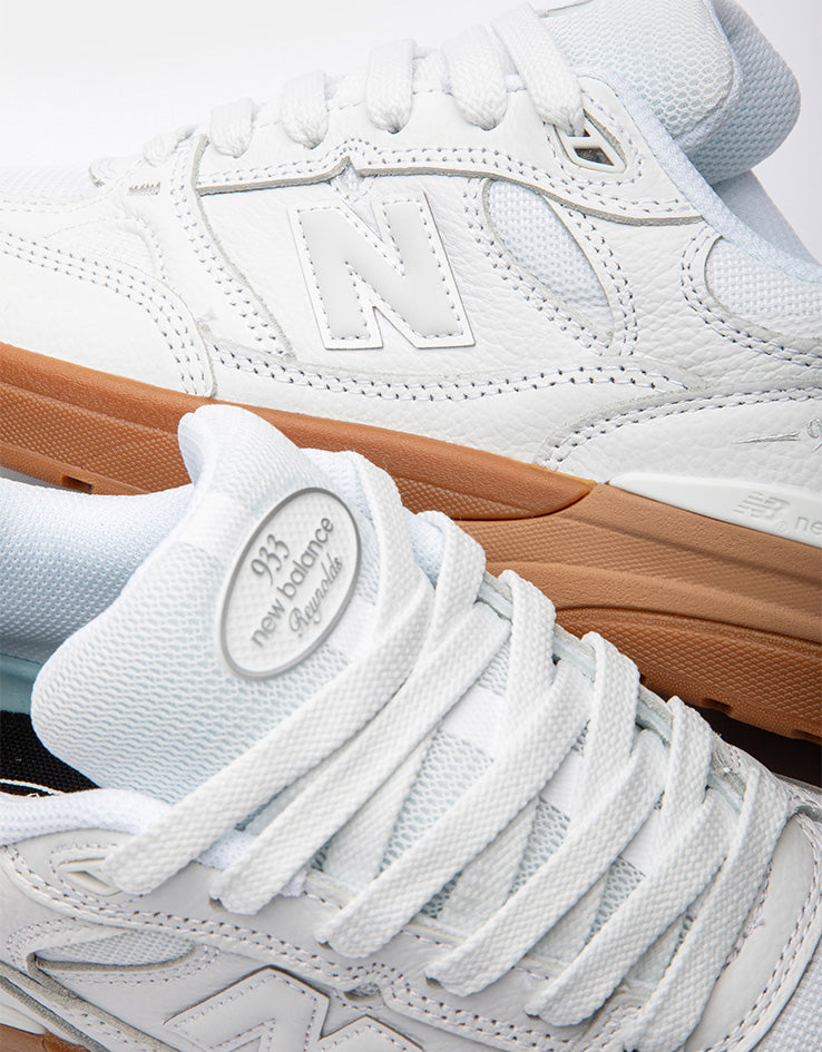 New Balance Numeric 933 Andrew Reynolds Skate Shoes - White/Gum