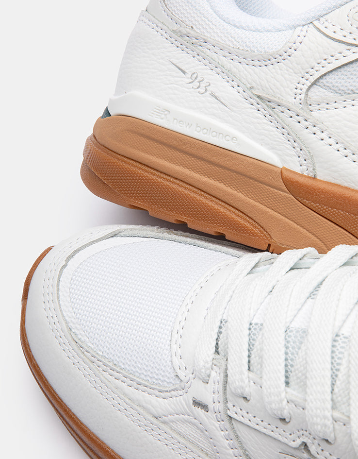 New Balance Numeric 933 Andrew Reynolds Skate Shoes - White/Gum