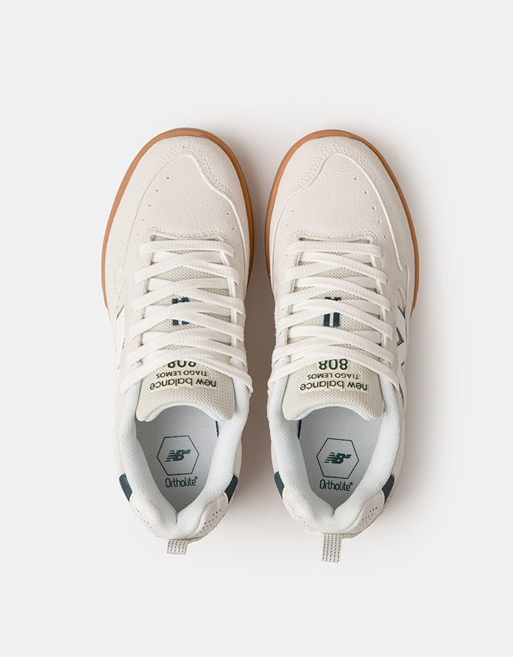 New Balance Numeric 808L Tiago Lemos Skate Shoes - Sea Salt/Green