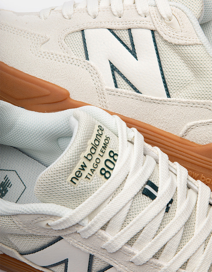 New Balance Numeric 808L Tiago Lemos Skate Shoes - Sea Salt/Green
