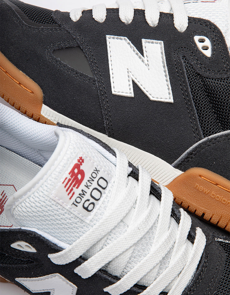 New Balance Numeric 600 Tom Knox Skate Shoes - Dark Grey/White