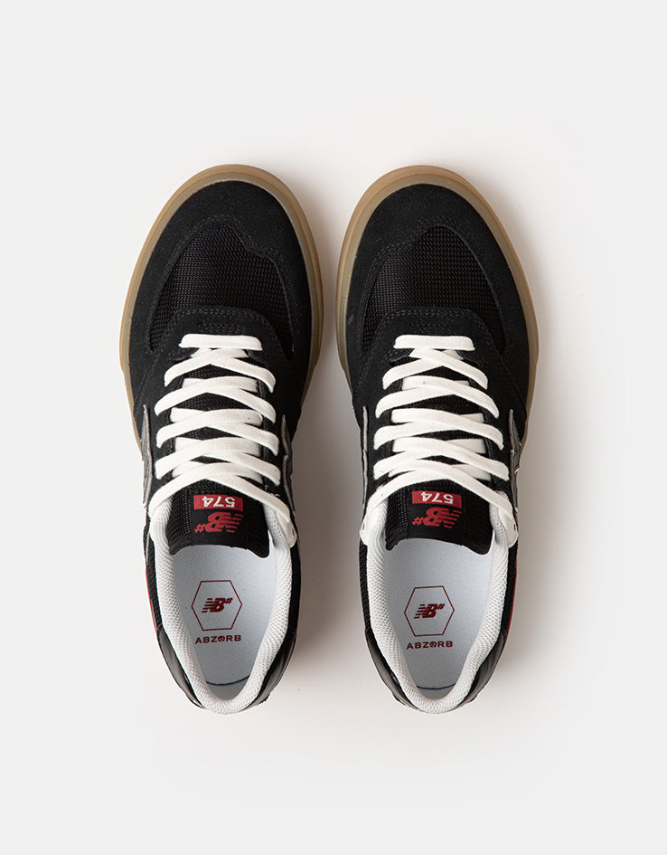 New Balance Numeric 574 Skate Shoes - Black/White