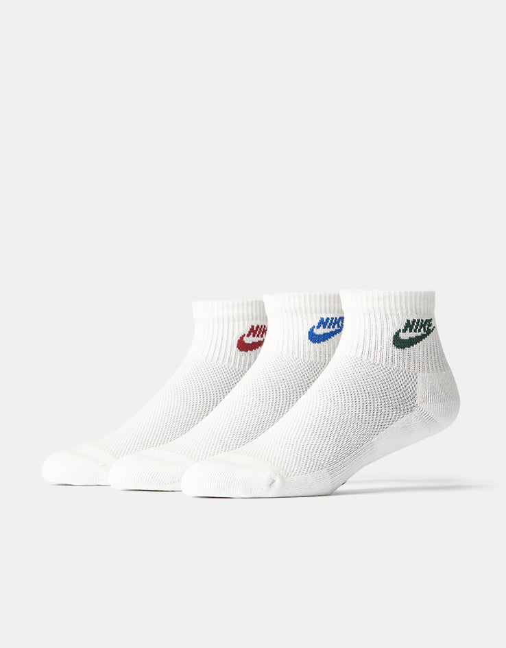 Nike Everyday Essential Ankle 3 Pack Socks - Multi-Color