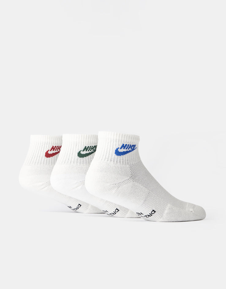 Nike Everyday Essential Ankle 3 Pack Socks - Multi-Color