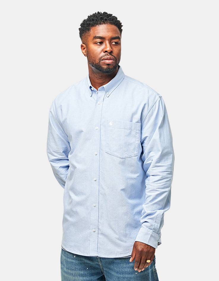 Carhartt WIP L/S C-Logo Shirt - Bleach/White