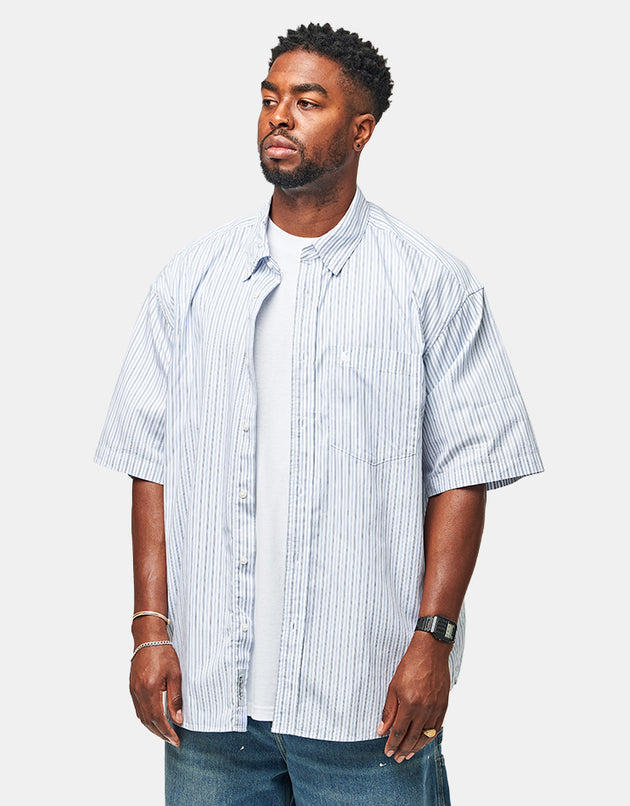 Carhartt WIP S/S Keene Shirt - Keene Stripe/White