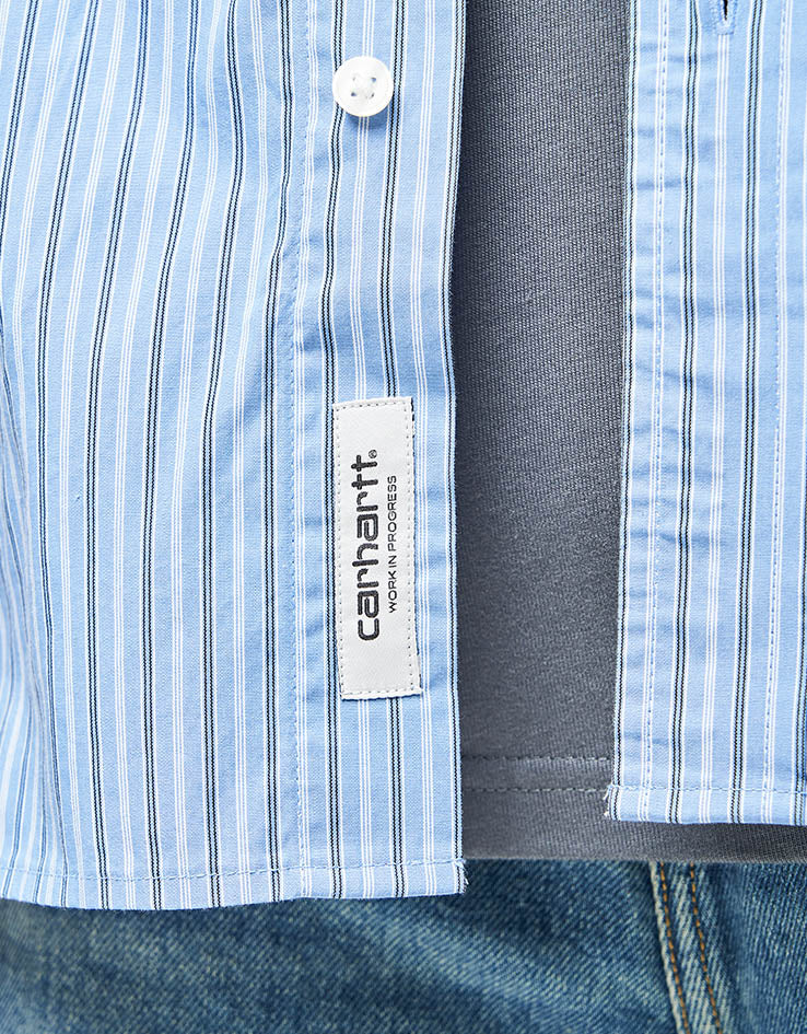 Carhartt WIP S/S Keene Shirt - Keene Stripe/Curacao