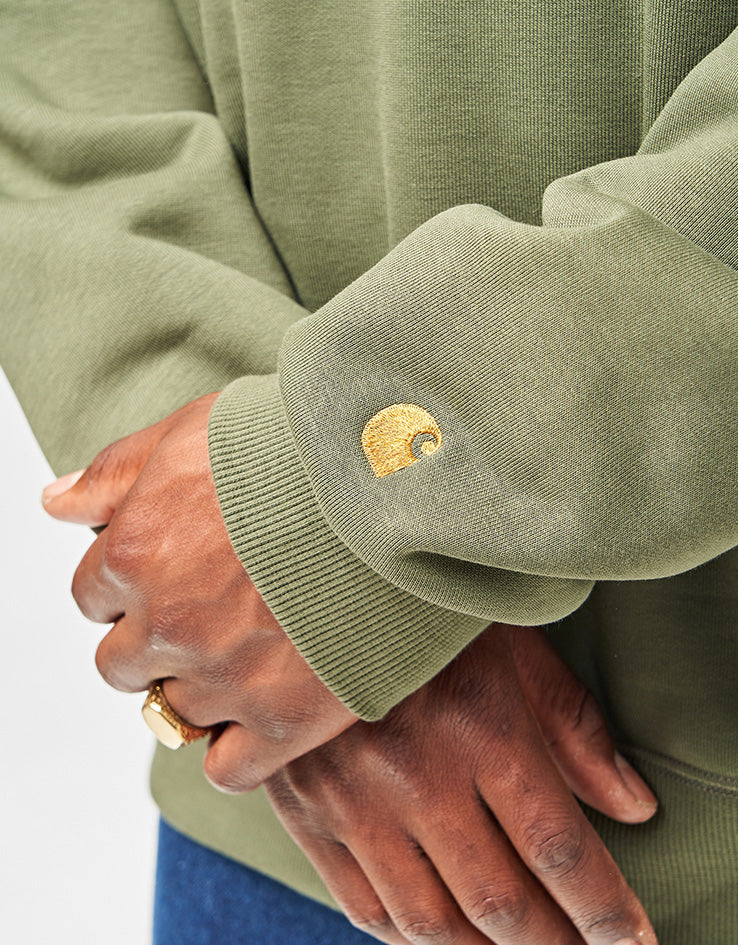 Carhartt WIP Chase Sweat - Leaf/Gold