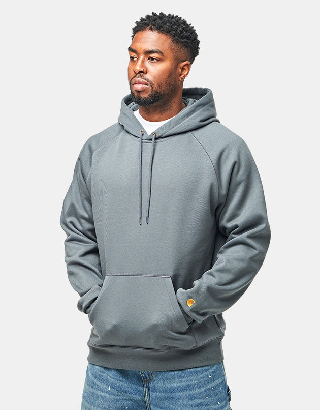 Carhartt WIP Hooded Chase Sweat - Styx/Gold