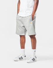 Carhartt WIP Chase Sweat Short - Grey Heather/Gold