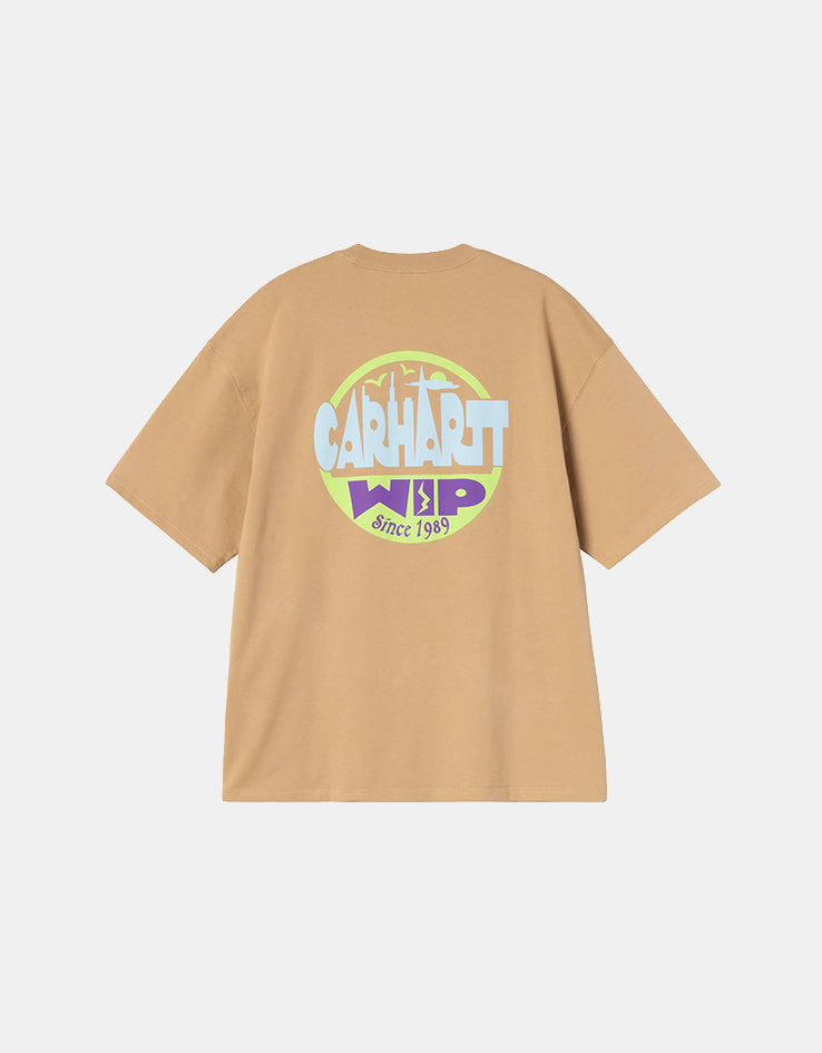 Carhartt WIP S/S Luggage Label T-Shirt - Dusty H Brown