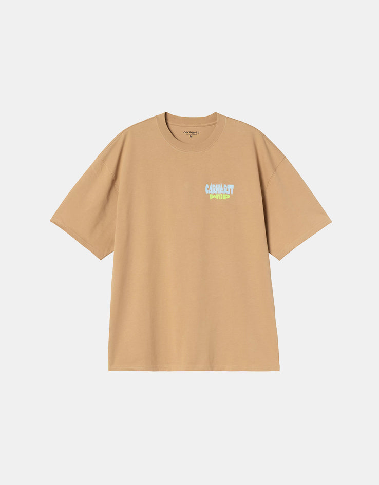 Carhartt WIP S/S Luggage Label T-Shirt - Dusty H Brown