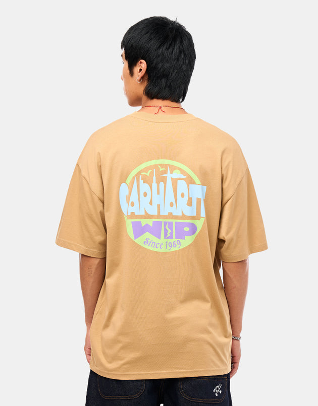Carhartt WIP S/S Luggage Label T-Shirt - Dusty H Brown