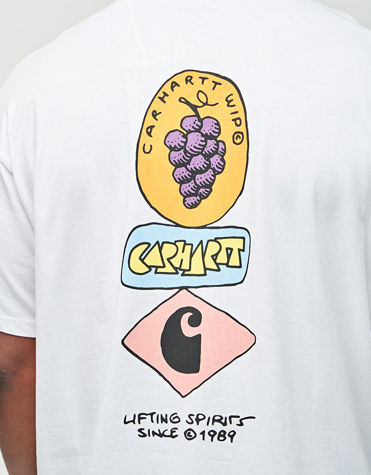 Carhartt WIP S/S Stacked Grapes T-Shirt - White
