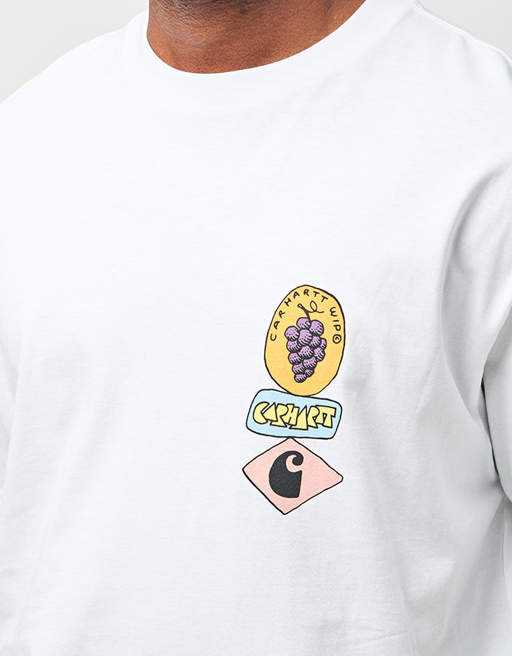 Carhartt WIP S/S Stacked Grapes T-Shirt - White