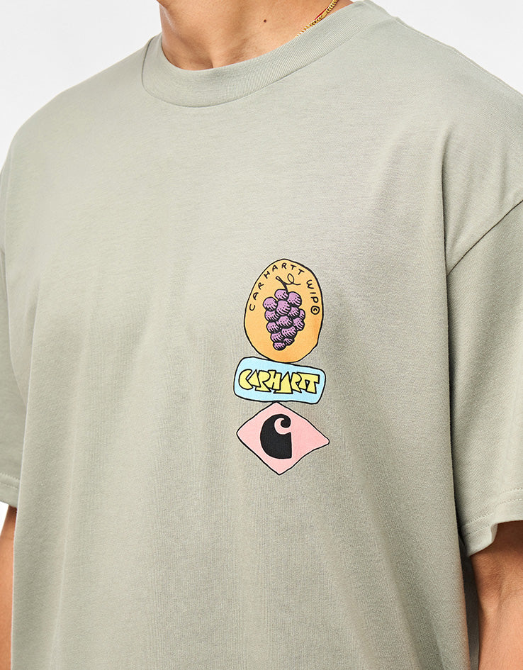 Carhartt WIP S/S Stacked Grapes T-Shirt - Shady Green