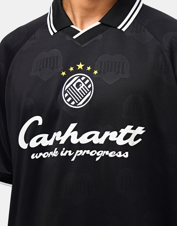 Carhartt WIP S/S Terrace Football T-Shirt - Heart Train Jacquard/Black