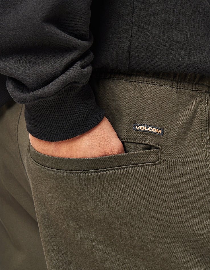 Volcom Freazy Loose Elasticated Waist Pant - Rinsed Black
