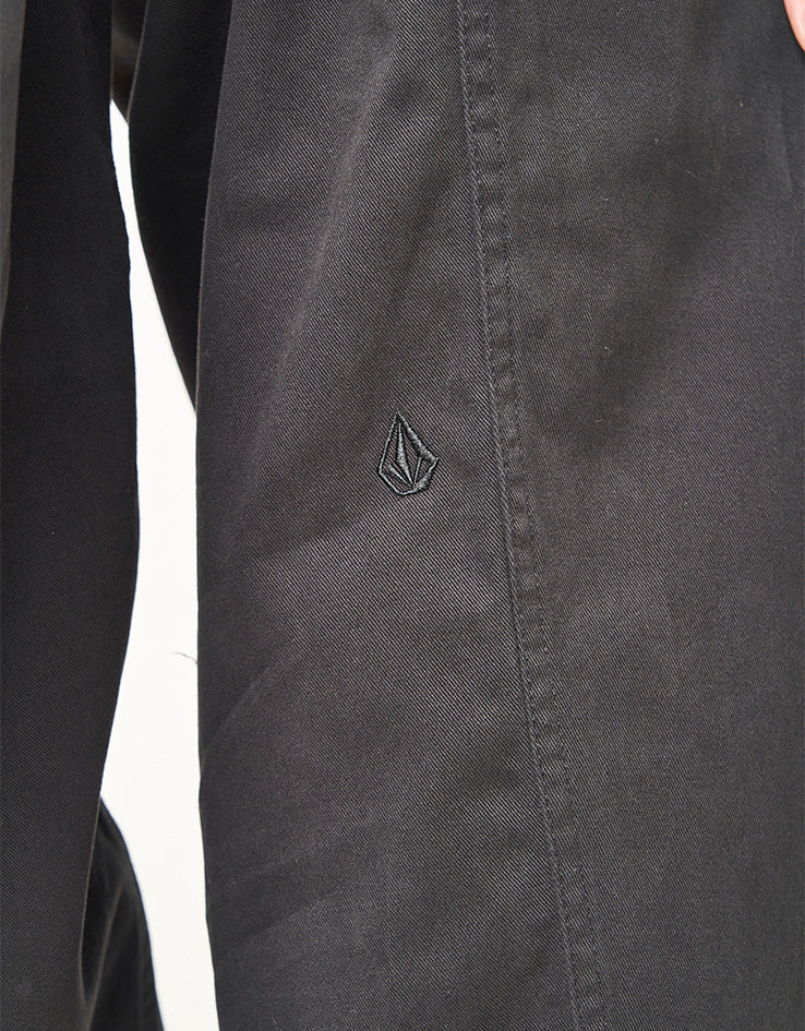 Volcom Chillow Pleat Elasticated Waist Pant - Antique Black