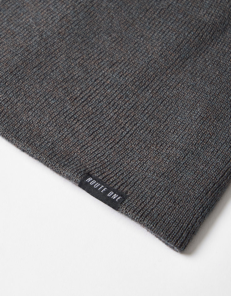 Route One Cuffless Beanie - Slate Grey