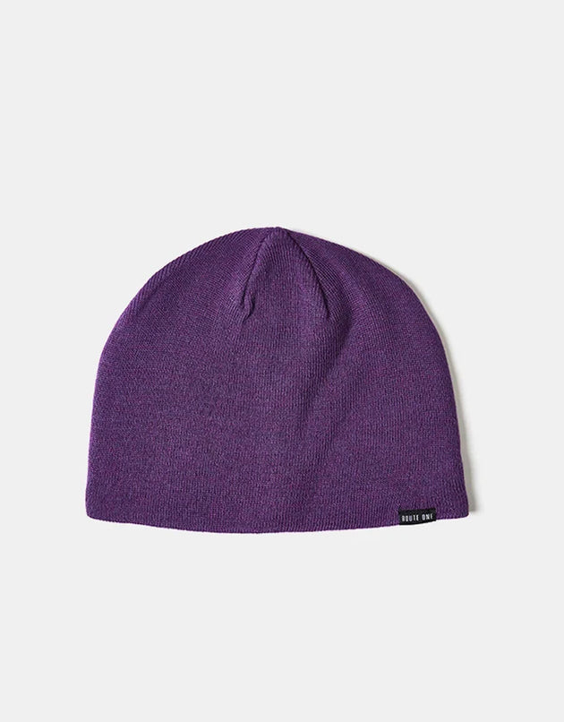 Route One Cuffless Beanie - Purple