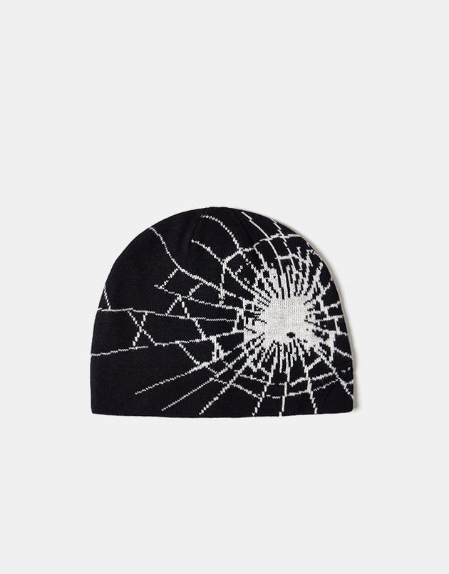 Route One Shattered Cuffless Beanie - Black/Angora