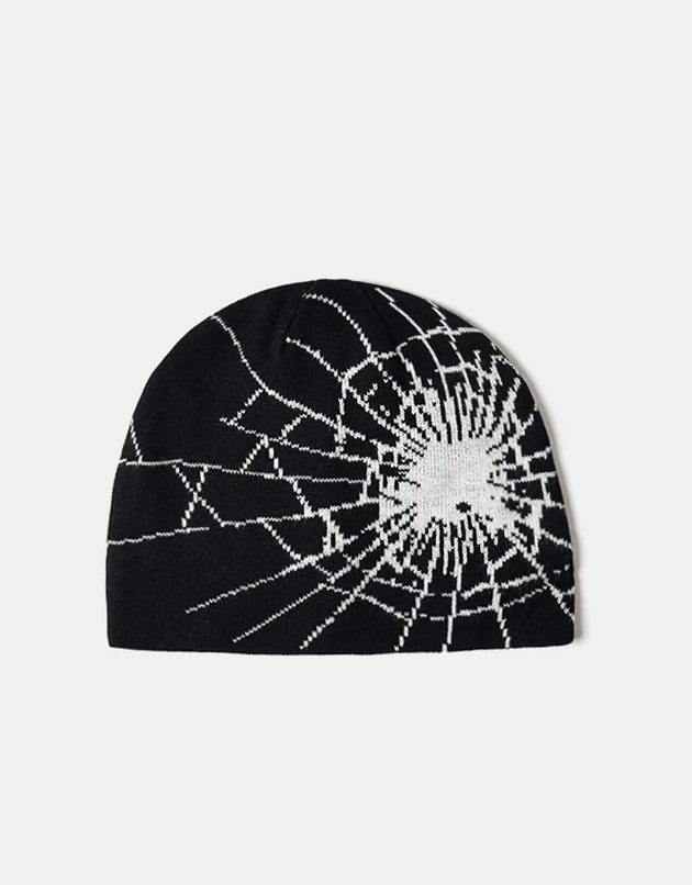 Route One Shattered Cuffless Beanie - Black/Angora