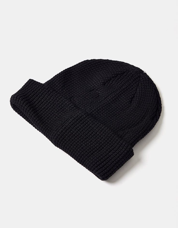 Route One Waffle Fisherman Beanie - Black