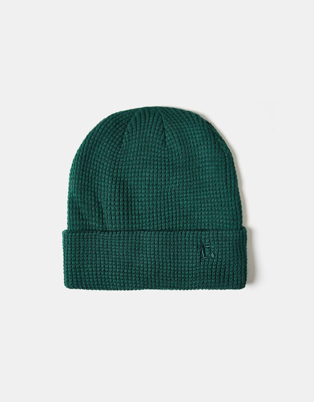 Route One Waffle Fisherman Beanie - Forest Green
