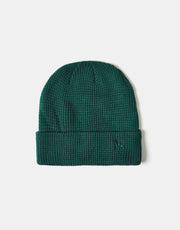 Route One Waffle Fisherman Beanie - Forest Green